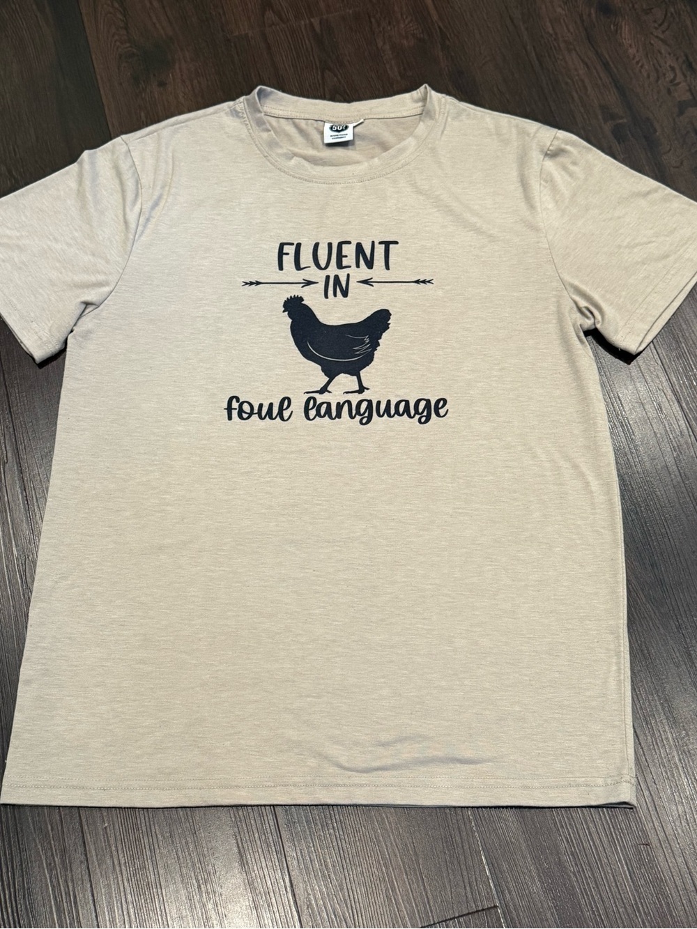 Fluent in Foul Language Short Sleeve Tee - Beige